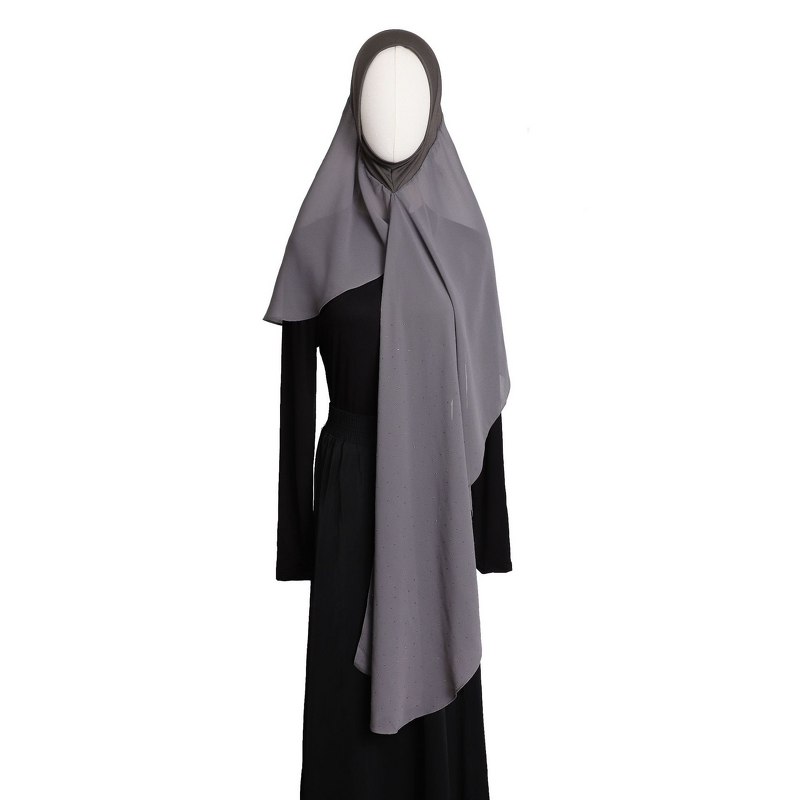 One Loop Instant Hijab Supplier - Bulk Crystal Lux Rhinestone Wedding Shawl