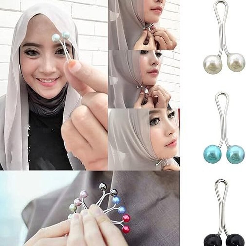 Pearl Safety Pins Manufacturer - Bulk 12 Card Pack Scarf Clips