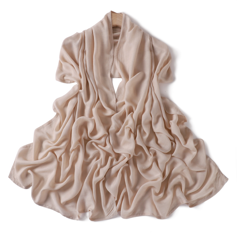 Rayon Long Hijab Factory - OEM Large Size Monochrome Travel Scarf