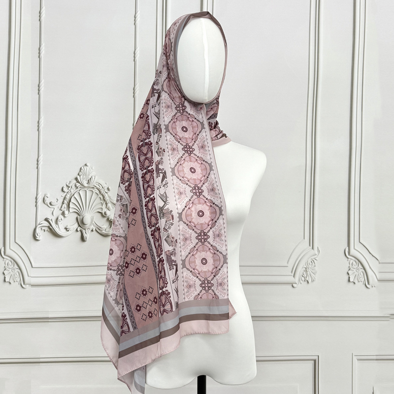 Printed Chiffon Scarf Manufacturer - OEM Turkish Long Premium Shawl