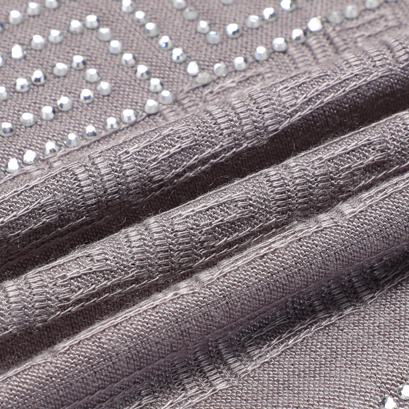 Jacquard Cotton Hijab Factory - Bulk Stretchy Solid Wave Rhinestone Headscarf