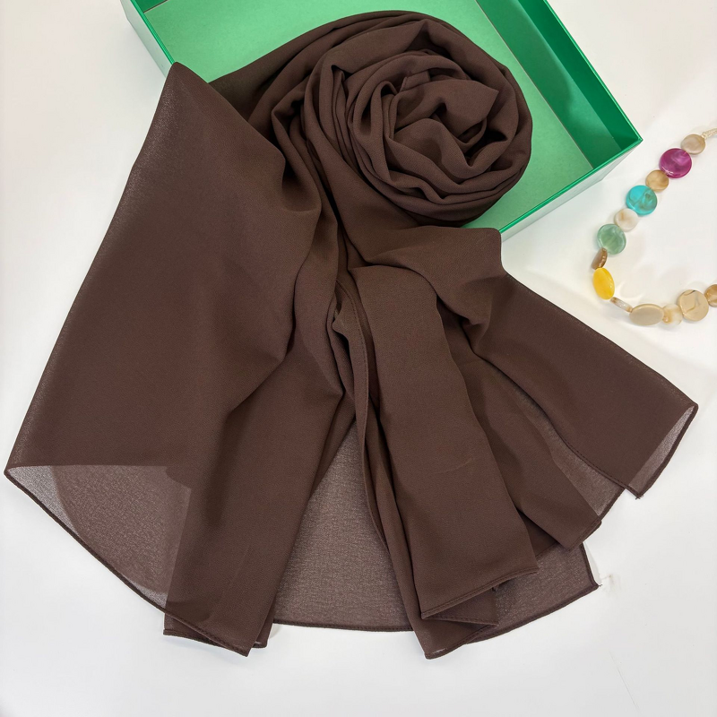 Plain Chiffon Hijab Manufacturer - Bulk 374 Colors Georgette Shawl