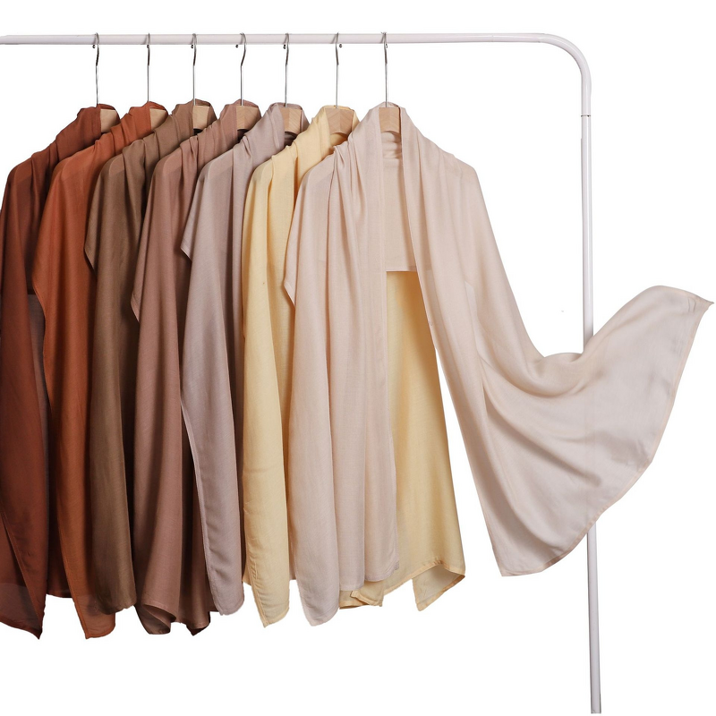 Rayon Long Hijab Factory - OEM Large Size Monochrome Travel Scarf