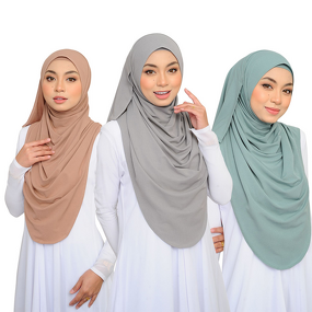 One Loop Instant Hijab Manufacturer - Bulk Soft Stretchy Glossy Hemp Wrap