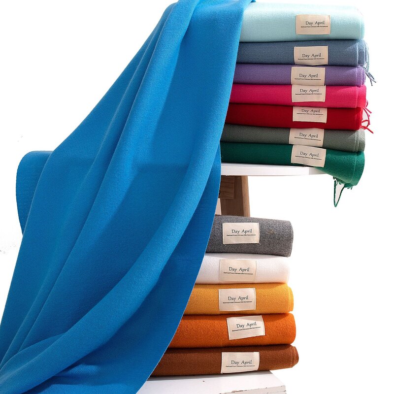 Cashmere Shawl Manufacturer - Wholesale Thicken Warm Long Fringed Winter Scarf