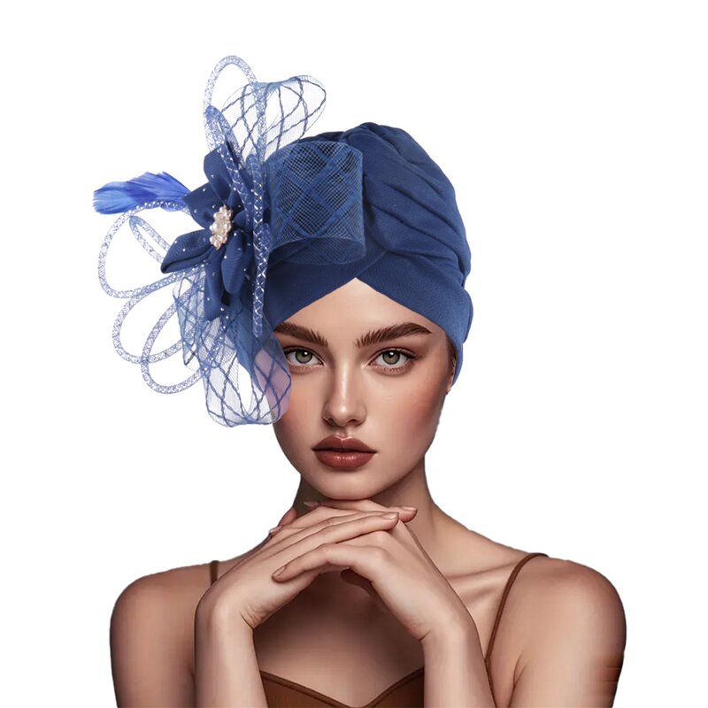 Feather Veil Fascinator Supplier - OEM/ODM New Arrival Handmade Black Evening Banquet Church