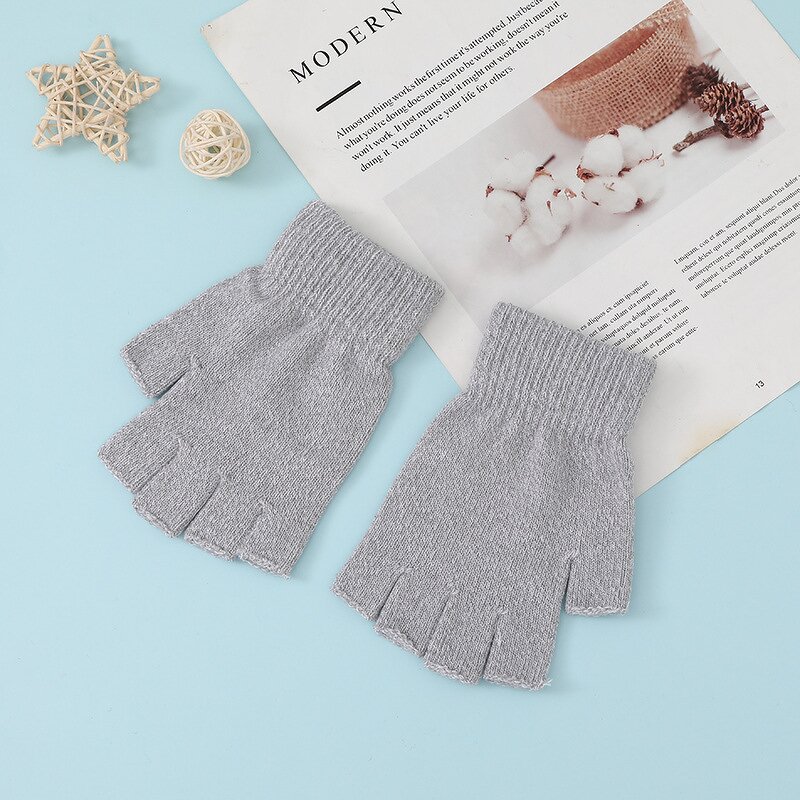 Unisex Winter Gloves Supplier - The Latest Design Wholesale Warm Knit Solid Color All-Finger Acrylic