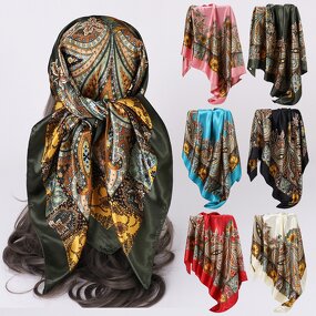 Silk Scarf Manufacturer - Wholesale Prevalent Cashew Nut Printed European Trend Shawl