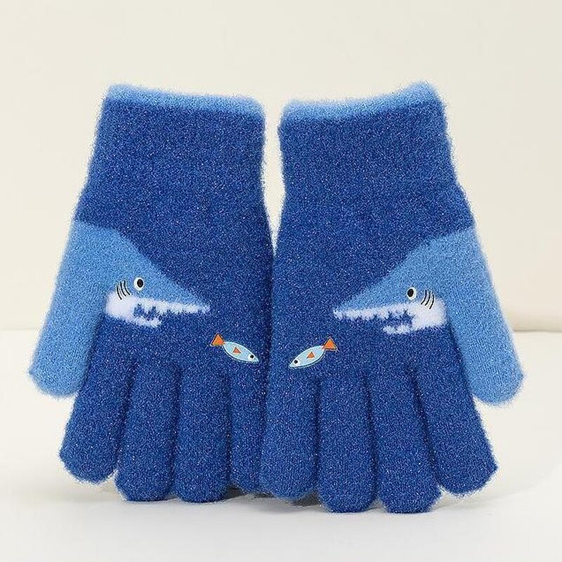 Riding Gloves Factory - Wholesale New Fleece-Lined Windproof Cold-Resistant Cute Knit Touchscreen
