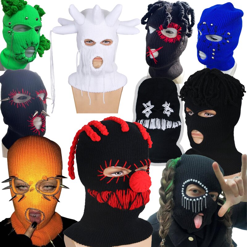 Devil Horn Balaclava Factory - OEM/ODM Exaggerated Creative High Quality Halloween Party Fun