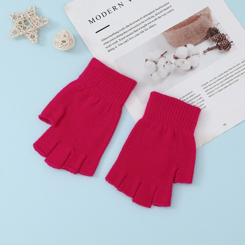 Unisex Winter Gloves Supplier - The Latest Design Wholesale Warm Knit Solid Color All-Finger Acrylic