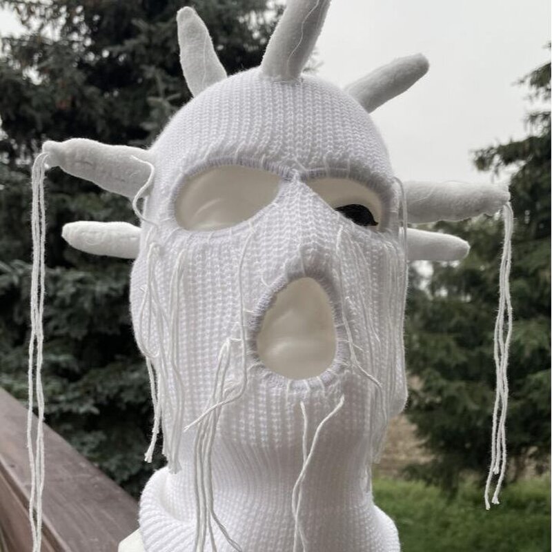 Devil Horn Balaclava Factory - OEM/ODM Exaggerated Creative High Quality Halloween Party Fun