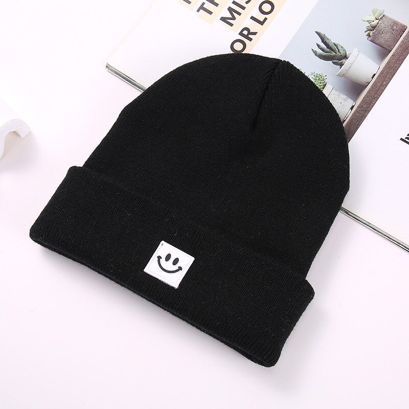 Unisex Cold Hat Supplier - OEM/ODM Autumn Winter Smiling Face Striped Breathable Acrylic