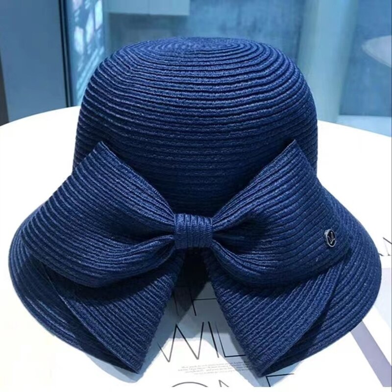 Hand-crocheted Straw Hat Factory - Summer Sun protection Day Fresh Flowers Foldable Shade Fisherman