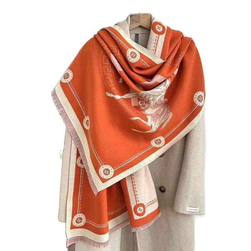 Abstract Sketch Shawl Supplier - Wholesale New Jacquard Design Soft Winter for Women Fashion