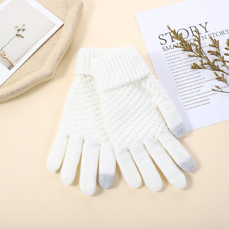 Half Finger Gloves Factory - New Solid Color Warm Autumn Winter Office Cycling Stretchy Cotton