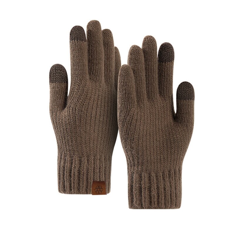Fleece-Reinforced Gloves Factory - Twist Knitted Cold-Proof Touch Screen Warm Wool in Winter