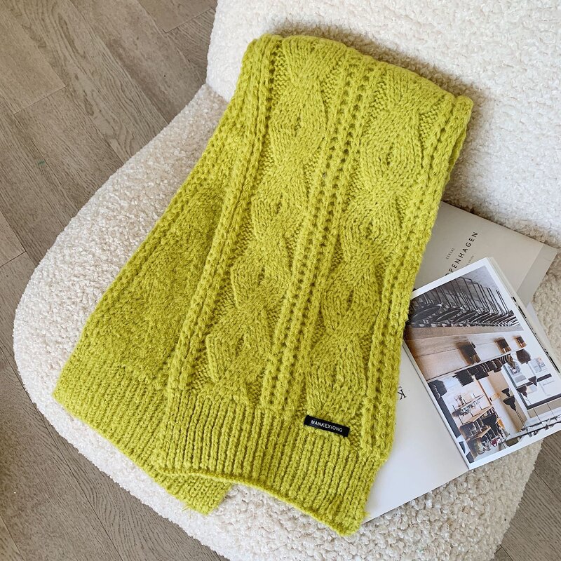 Korean Knitted Scarf Manufacturer - Autumn Winter Thick Warm Shag Line for Student Couples