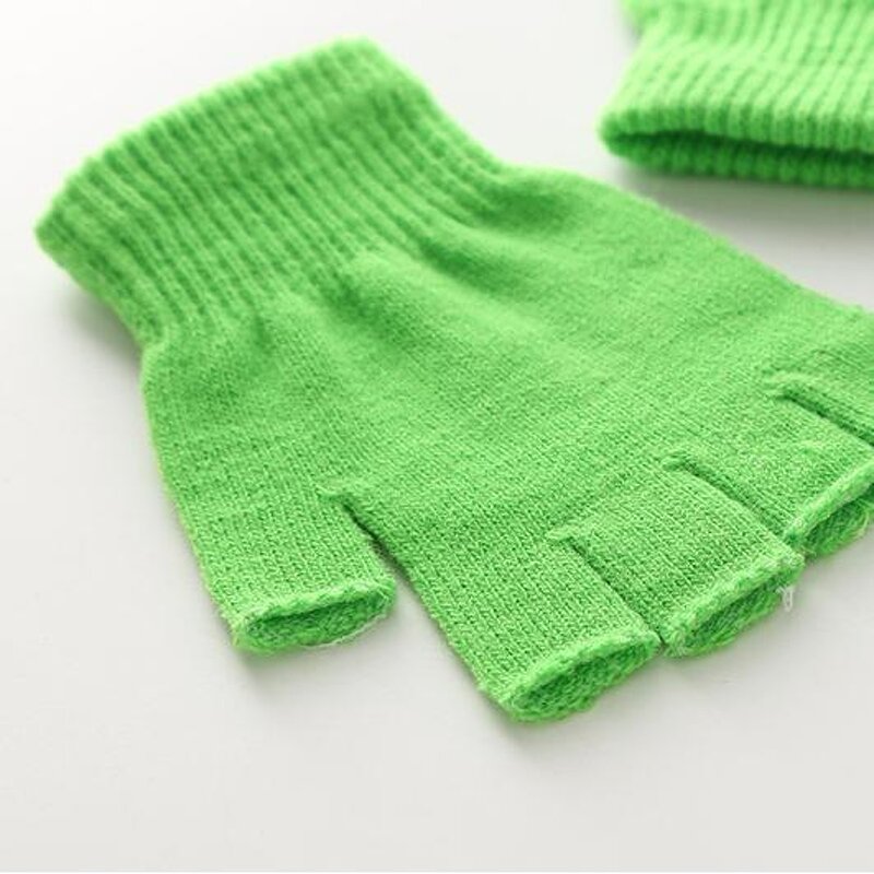 Kids' Winter Gloves Manufacturer - Wholesale 1-3 Years Old Solid Color Five-Finger Kindergarten Primary