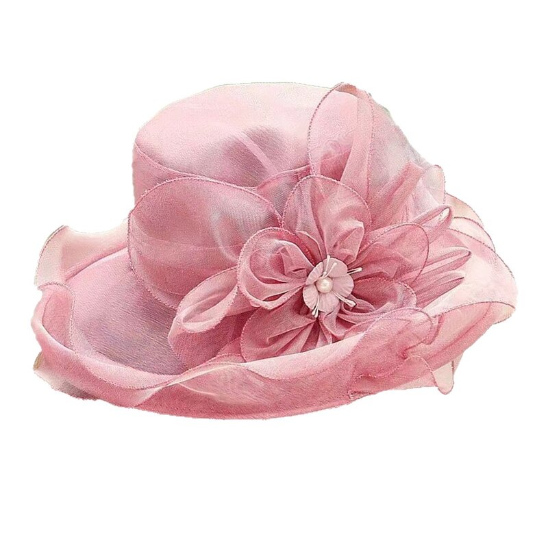 Plush Church Hats Supplier - OEM/ODM New Arrival Fancy Tea Party Banquet Formal Flower Top