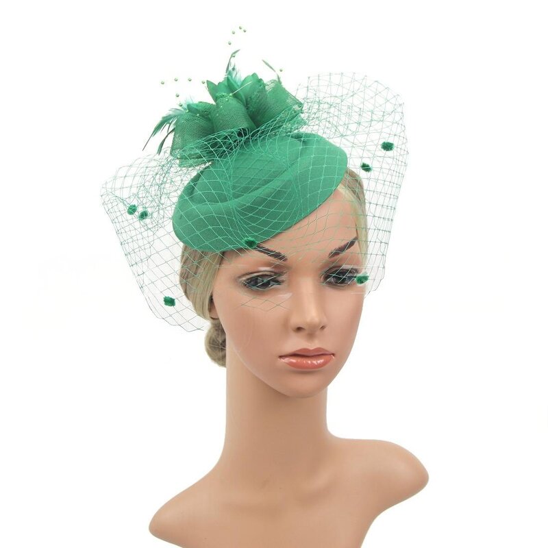Feather Hair Accessories Factory - Luxury Vintage Veil Bridal Fascinator for Wedding Party