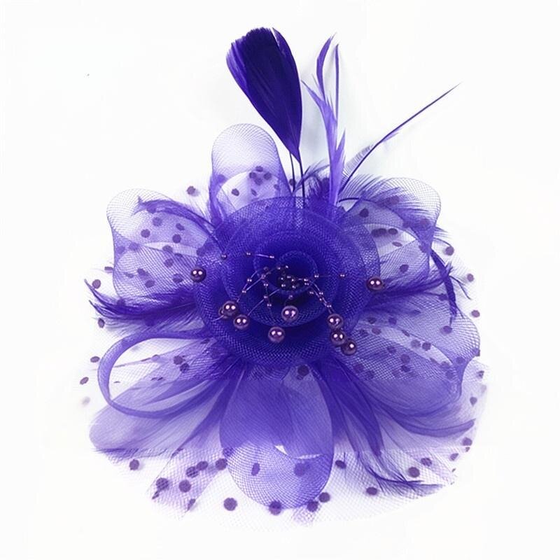 Korean European Style Hat Supplier - Wholesale Feather Felt Flowers Veil Caps Festival Headwear