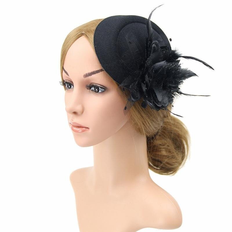 Vintage Veil Hair Accessories Factory - High Quality Factory Direct Flowers Feather Fascinator