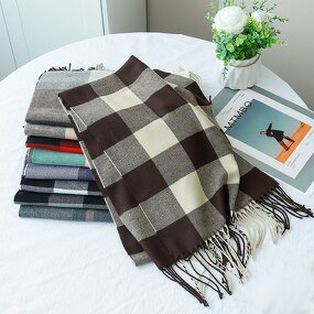 Polyester Plaid Shawl Supplier - New Arrival Autumn Winter High-End Cross-Border All-Match for Couples