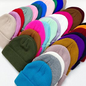 Solid Color Knitted Hat Supplier - OEM/ODM Premium Autumn Winter New Large Head Warm Versatile