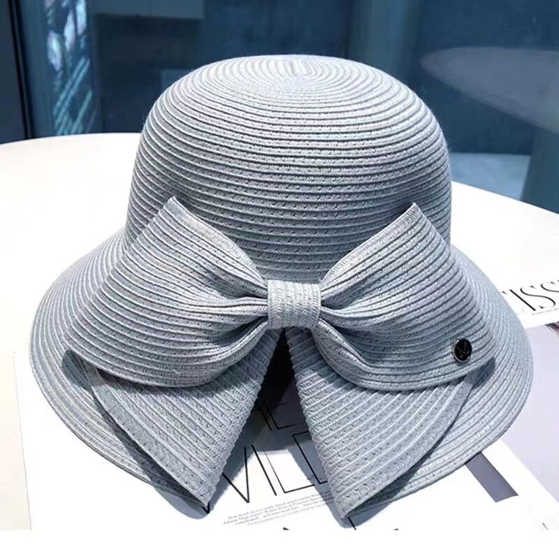 Hand-crocheted Straw Hat Factory - Summer Sun protection Day Fresh Flowers Foldable Shade Fisherman