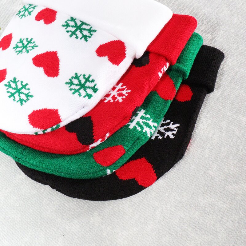 Christmas Knitted Hats Factory - Wholesale New Design Autumn Winter Jacquard Snowflake Love