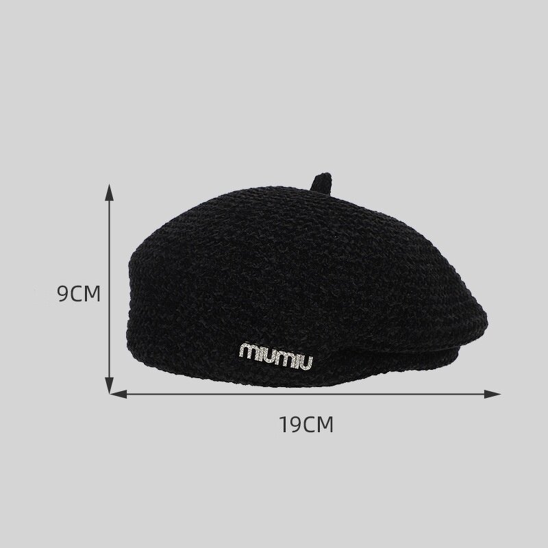 Artist Painter Beret Manufacturer - Bulk Discount Adjustable Breathable Simple Retro Modern Black