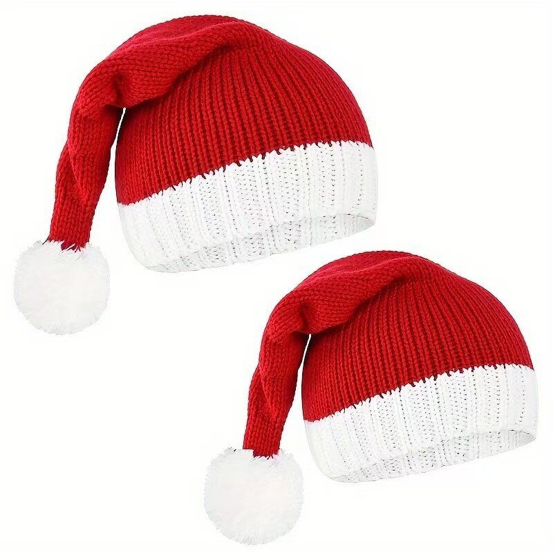 Christmas Santa Hat Factory - Bulk Supply Festive Knitted Family Set Classic Red Holiday