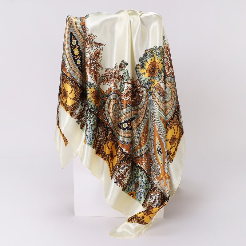 Silk Scarf Manufacturer - Wholesale Prevalent Cashew Nut Printed European Trend Shawl