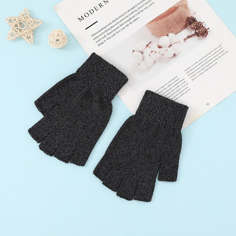 Unisex Winter Gloves Supplier - The Latest Design Wholesale Warm Knit Solid Color All-Finger Acrylic