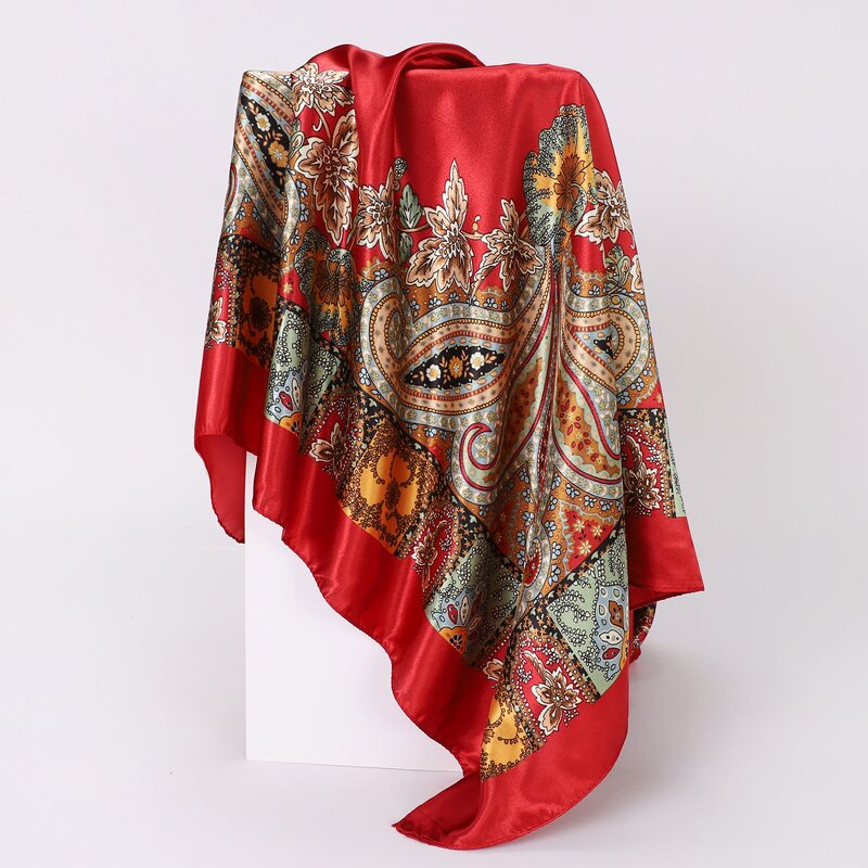 Silk Scarf Manufacturer - Wholesale Prevalent Cashew Nut Printed European Trend Shawl