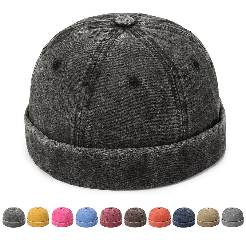 Retro Hip Hop Beanie Manufacturer - Custom New Spring Trend Solid Color Street Dance Light Board