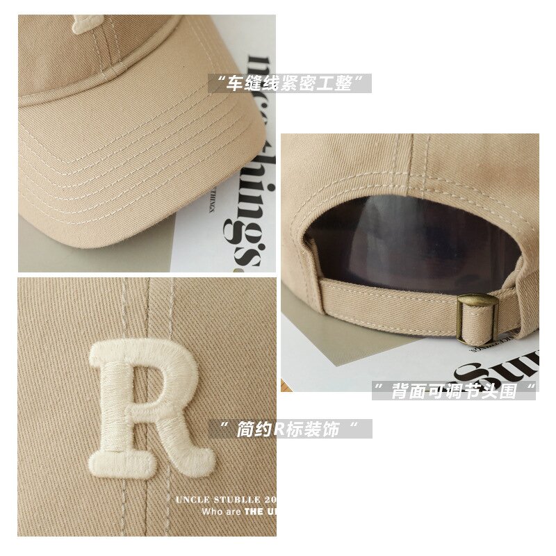 PVC Baseball Cap Manufacturer - Original Design Korean Wide Brim Shown Face Small Cap Couple