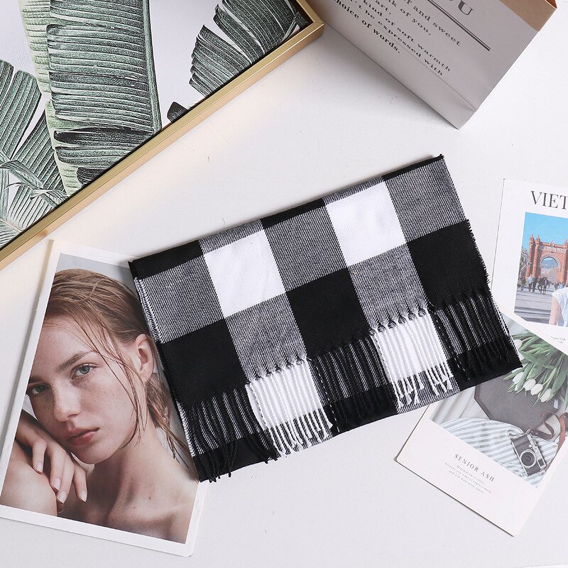 Polyester Plaid Shawl Supplier - New Arrival Autumn Winter High-End Cross-Border All-Match for Couples