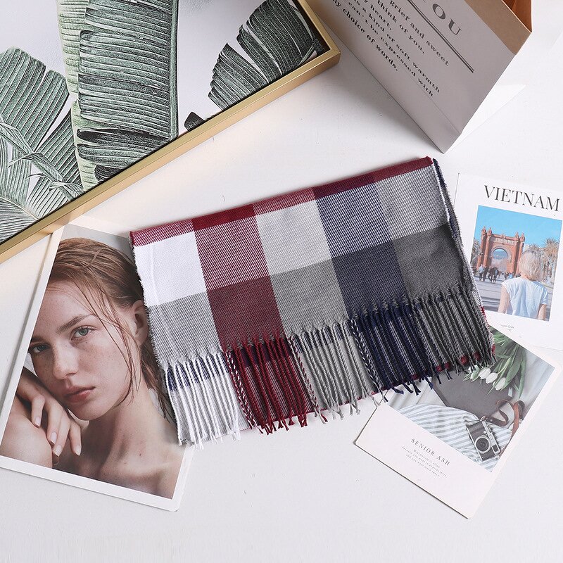 Polyester Plaid Shawl Supplier - New Arrival Autumn Winter High-End Cross-Border All-Match for Couples