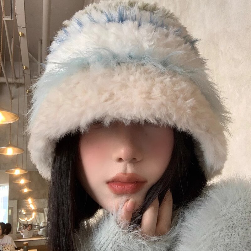 Bucket Hat Manufacturer - OEM/ODM Creative Y2K Color Matching Soft Plush Big Head Circumference