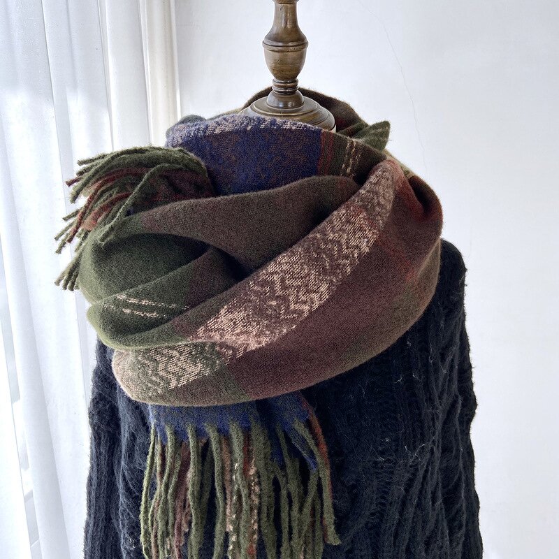 British Style Plaid Scarf Manufacturer - High Quality Autumn Winter Polyester Fiber Women's & Men's