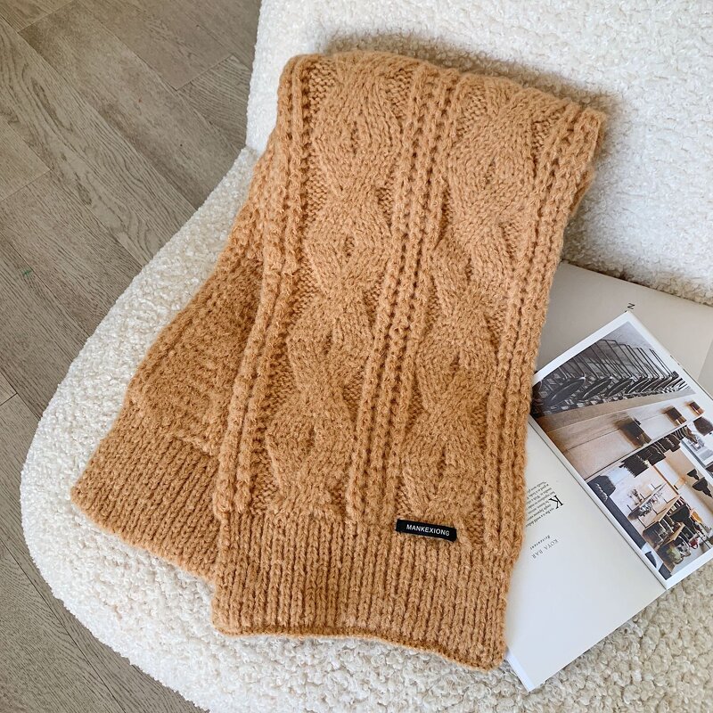 Korean Knitted Scarf Manufacturer - Autumn Winter Thick Warm Shag Line for Student Couples