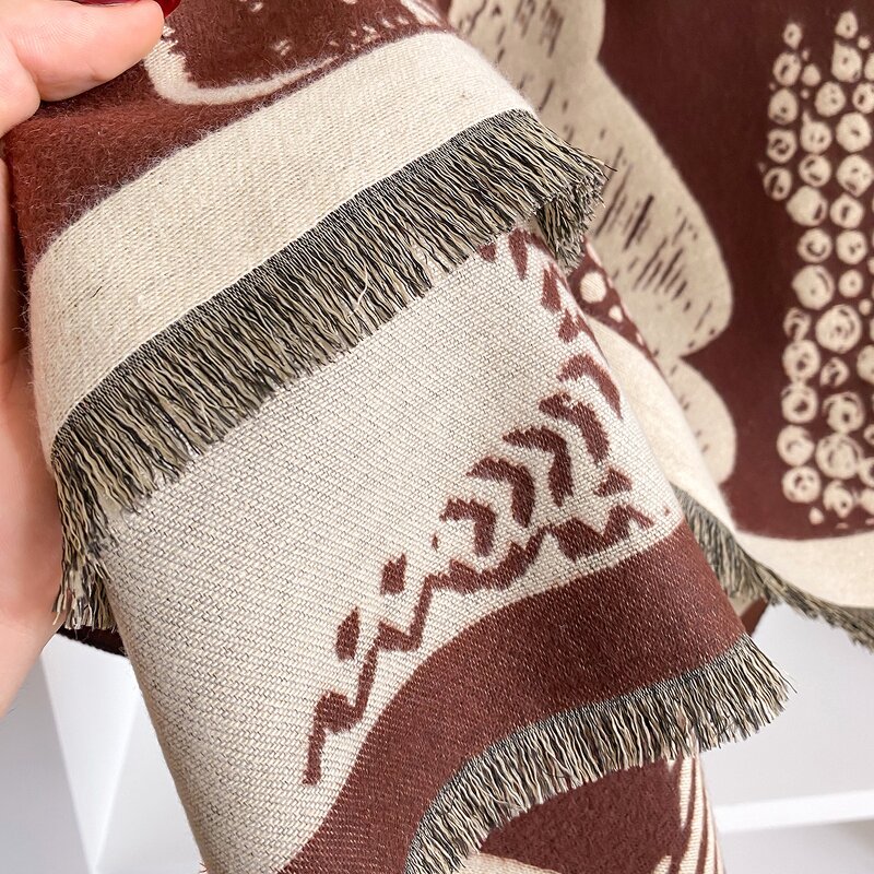 Cashmere-Like Shawl Factory - Wholesale Luxury Fashion Diamond Grid Autumn Winter Korean Style