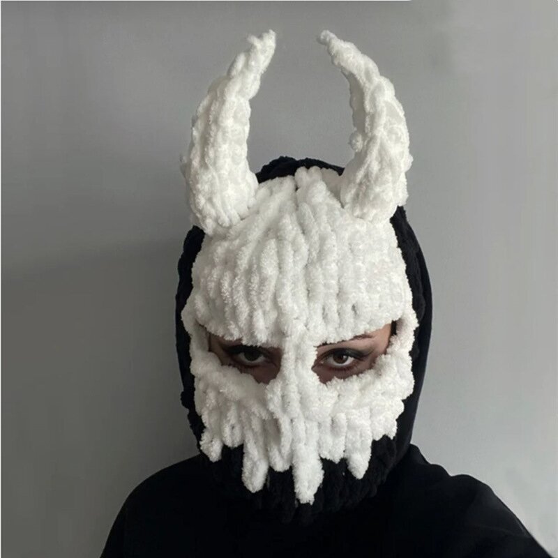 Camouflage Knitted Mask Supplier - OEM/ODM Explosive Personality Funny Yarn Hat Camo Head Cover