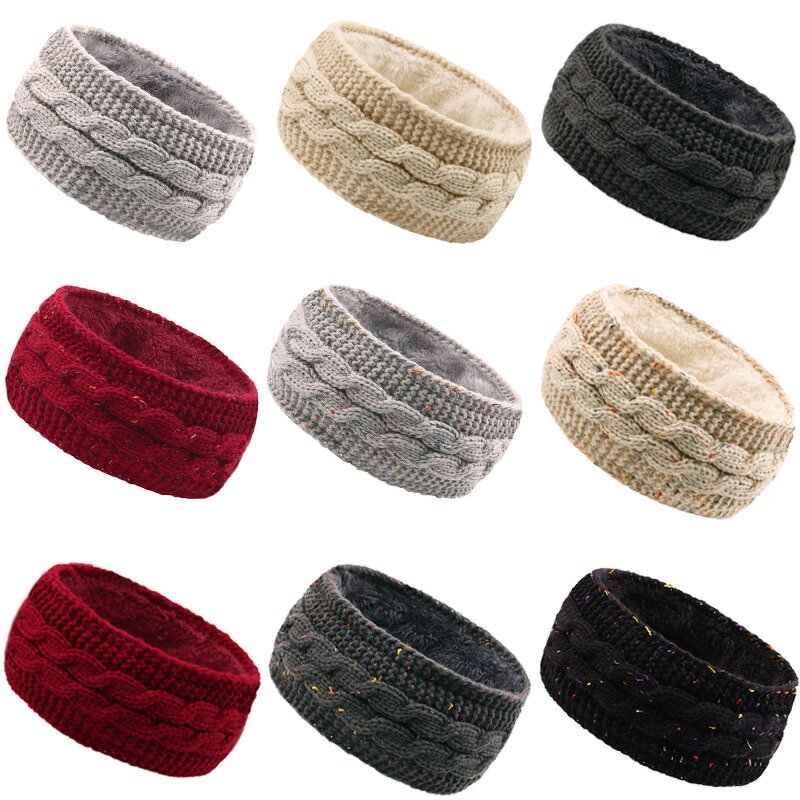 Fleece Headband Factory - OEM/ODM New Winter Lined Knitted Warm Ear Warmer Sports Headwear