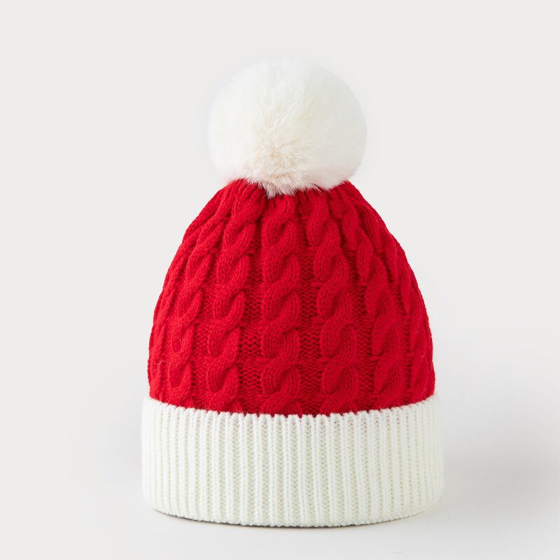 Christmas Knitted Hat Manufacturer - Wholesale Style Design Jacquard Knitting Splicing Color