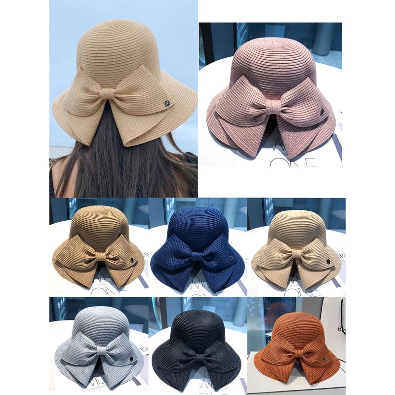 Hand-crocheted Straw Hat Factory - Summer Sun protection Day Fresh Flowers Foldable Shade Fisherman