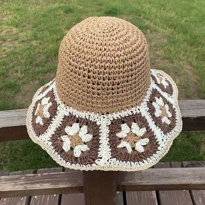 Seaside Beach Straw Hat Supplier - 2025 New Seaside Vacation Leisure Travel Handmade Flower