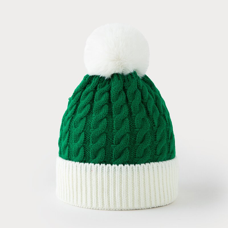 Christmas Knitted Hat Manufacturer - Wholesale Style Design Jacquard Knitting Splicing Color